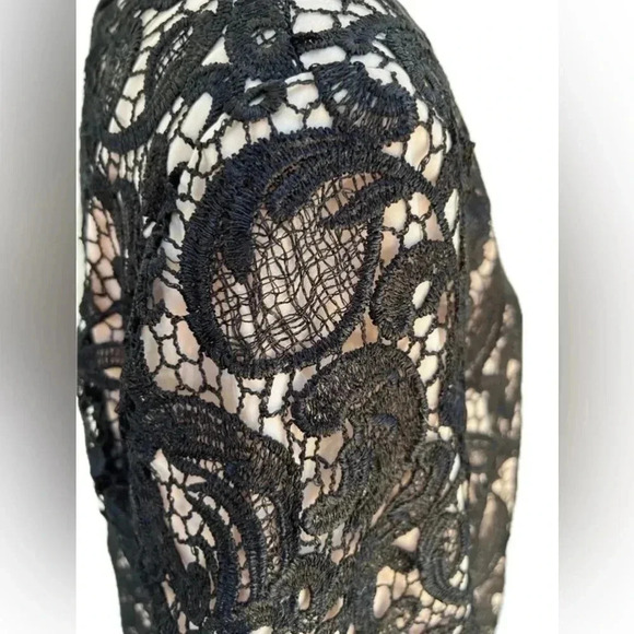 Boston Proper lace overlay lined jacket sz L - Picture 3 of 11